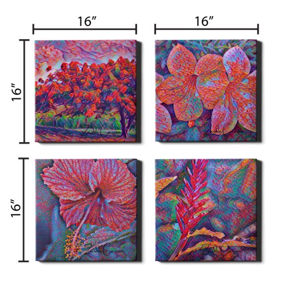 Canvas Flores de PR 16 x 16