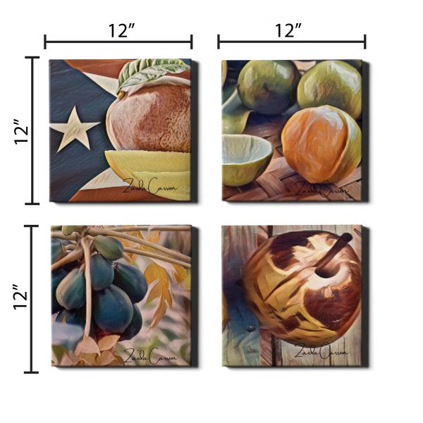 Canvas Frutas de Puerto Rico 12" x 12"