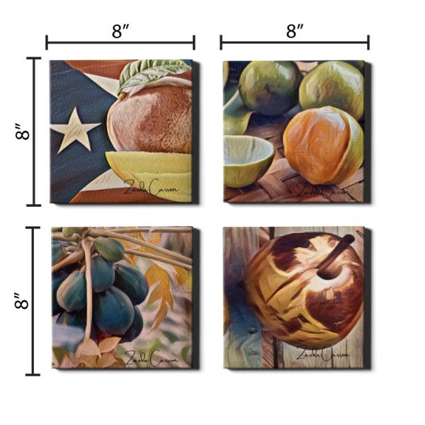Canvas Frutas de Puerto Rico 8" x 8"